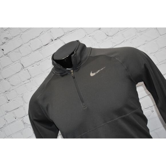 Nike Running Golf Pullover Shirt 1/4 ZIP Men Size Large Dri-Fit  Thumb Holes - Picture 1 of 7